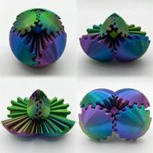 3D Printed Gear Spinner Ball, Gear Fidget Toy, Stress Relief Toy - Multicolor - View 11