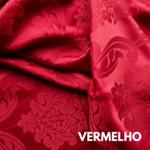 KING BED FOOTBOARD KIT + 2 Pillowcases Without Refill | Jacquard Fabric - Luxury And Elegance - 紅色 - 查看 1