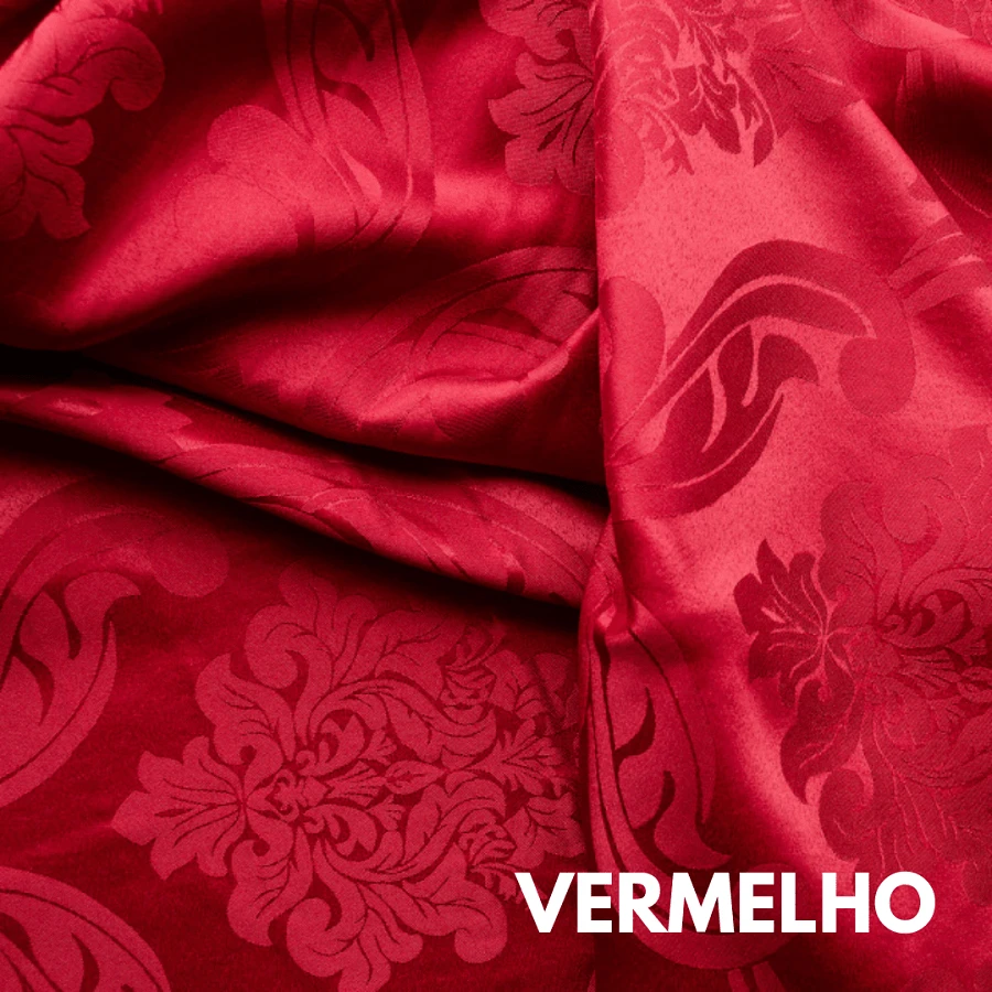 KING BED FOOTBOARD KIT + 2 Pillowcases Without Refill | Jacquard Fabric - Luxury And Elegance - 紅色 - 查看 1