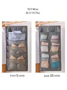 1 Pc Hanging Bra Organizer With Rotating Metal Hanger, Extra-Large Dual Sided Wall Shelf Wardrobe Mesh Pockets Hanging Storage Bag For Bra Socks Underwear Underpants,Double Side Underwear Storage Bag, Functional Lingerie Packing Bag, Hanging Bra Socks Organizer, Bag For School School Accessories School Stuff