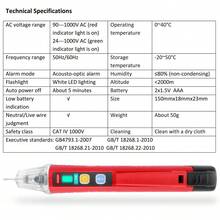 UNI-T 90-1000V LED Light Non-Contact Tester Pen AC Electrical Voltage Detector - Red - View 4