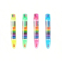 1支装可替换油画棒套装，20种鲜艳色彩，便携可水洗，非常适合艺术绘画和创意项目，便携式绘画工具 | 蜡笔 | 塑料笔身 - 多色 - 查看 15