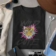 Basic Women's T-Shirt, T-Shirt, Casual, Premium With Round Neck, Animal Print Leopard Print, High Definition - màu đen - Xem 4