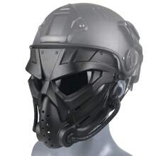 1 件户外骑行全脸防护面罩，军用风格气枪防护面罩