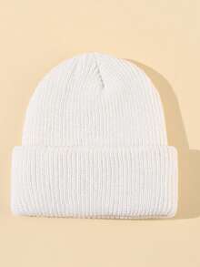 2pcs Solid Color Warm Knitted Winter Hats For Babies - Multicolor - View 3