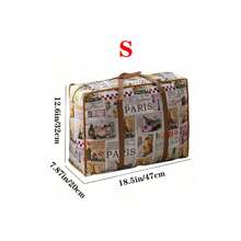 1pc Portable Large Capacity Travel Duffel Bag, Classic Pattern Moving Packaging Organizer, Perfect Home Storage Bag Pencil Case Room Decor  Decor Home Decor Kitchen Wall Decor Bedroom Decor School Supplies School Decor  Decorations   Autumn Decor Festival Decor Room Decor Home Decor Fall Decor Bedroom Decor  Halloween Decor,Room Decor,Christmas Decorations, Halloween, Halloween Decorations,Christmas, Halloween Decor,Christmas Decor,Fall Decor,Christmas Decor,Storage,Organizer - Multicolor - View 12