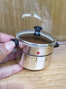 1pc, Kitchen Timer Alarm, Mechanical Kettle Shaped Timer Clock, Counting 60 Minutes Cuisine Kettle Styling Clockwork Timer, Kitchen Utensils, Kitchen Supplies, Kitchen Accessories, Kitchen Stuffs - Multicolor - View 3