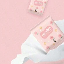 1/2/5/10/20包迷你便携式无纺布湿巾，适用于日常清洁 - 彩色 - 查看 3