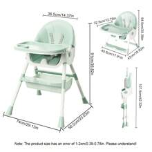Cochildor Baby High Chair,Children Are Fed At A Height Of Convert,With Removable Tray,Foldable Portable Children's Dining Chair