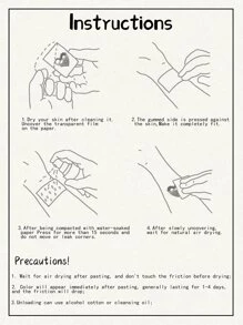 1pc Temporary Tattoo Design With Elegant Script "Love Yourself", Unisex, Waterproof, Sweat-Proof