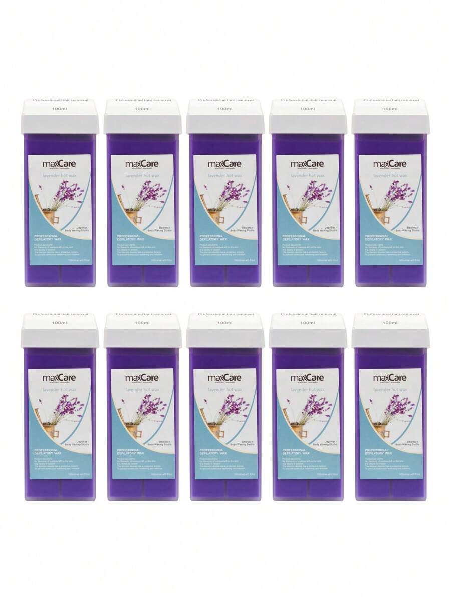 10 Roll On Wax Cartridge For Hair Removal 100g - Purple - View 1