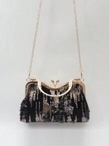 Bolso tipo cubo ligero, de estilo de negocios casual, con decoración de strass, diseño de cordón. Bolso de fiesta elegante, exquisito y de lujo discreto con perlas falsas. Perfecto para fiestas, bodas, bailes de graduación, cenas y banquetes. Complemento ideal para vestidos de graduación y de baile de graduación