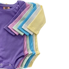 Little Beni 2-Piece Bodysuit And Pants Set, Long-Sleeved Bodysuit And Ribbed Knit Pants For Girls - 黃色 - 查看 2