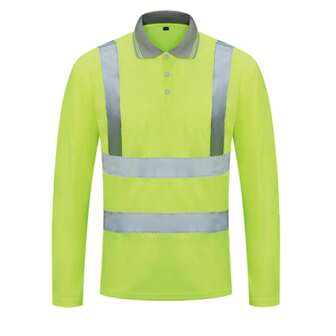 Reflective Tape Workwear Shirts, Long Sleeve Safety Work Clothes For Men & Women, Management And Construction Site Uniform