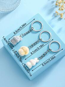 Móc khóa thỏ hoạt hình dễ thương, mặt dây chuyền hình động vật đáng yêu cho túi xách/điện thoại/chìa khóa, quà tặng tiệc tùng, phụ kiện xe hơi, phụ kiện túi xách, phụ kiện túi xách phong cách Goth Y2k, dây đeo có ngăn đựng thẻ, phụ kiện xe hơi, phụ kiện túi xách - Nhiều màu - Xem 3