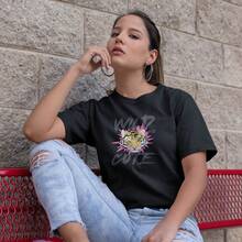 Basic Women's T-Shirt, T-Shirt, Casual, Premium With Round Neck, Animal Print Leopard Print, High Definition - màu đen - Xem 3