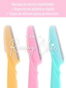 ROOMY CHIC Set 30 Y 60 Navaja Perfilador Para Cejas Afilada De Acero Inoxidable Depilador De Cejas Y Removedor De Vello Navaja De Afeitar El Vello Facial Modelado De Cejas Y Barba Para Hombres Y Mujeres Cuchillas De Afeitadora De Cejas Y Depiladora Facial Herramienta De Exfoliación Rasuradora De Cejas Kit De Herramientas Para Dar Forma A Las Cejas Para Principiantes Herramientas De Maquillaje Unisex Kit De Depilación Profesional Moldeador De Cejas Navaja De Afeitar Navaja De Afeitar De Acero Inoxidable Con Mango Derecho Y Tapa De Seguridad Belleza y Salud Utensilios de belleza Herramientas de Maquillaje Utensilios para cejas y pestañas - Sirena - Ver 7