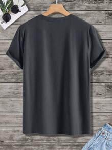 Men's Summer Casual Bull Print Short Sleeve Round Neck T-Shirt