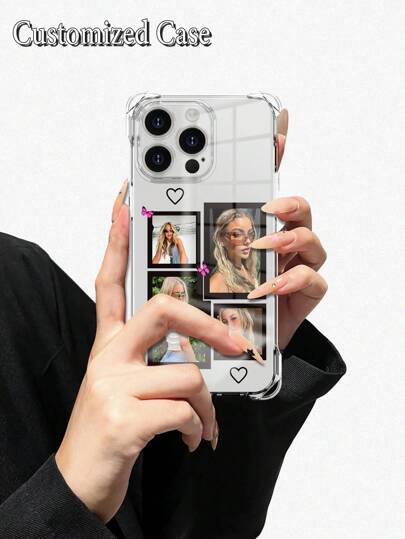 Funda de teléfono personalizada con foto de Apple, transparente, a prueba de golpes y arañazos, resistente a las huellas dactilares, cubierta suave de TPU, compatible con iPhone 16/14 Plus/13 Pro/12 Pro Max/11/6P/7P/XS/XR, ideal para fotos personalizadas, selfies, pareja, familia, amigos, regalos de cumpleaños, aniversario. Estilo claro, colorido, vintage, lindo, contratado, divertido, Kawaii personalizado, único, personalizado. Regalos ideales para él, regalos ideales para ella, novio, novia, familia, amigos, abuelos, pareja, amantes de las mascotas, teléfonos celulares y accesorios, otoño elegante, funda de teléfono personalizada de moda