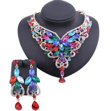 Gorgeous Purple Crystal Jewelry Set For Women – Luxury Statement Necklace Earrings – Perfect For Wedding, Prom, Party & Formal Events - 2 Piece Set - View 5