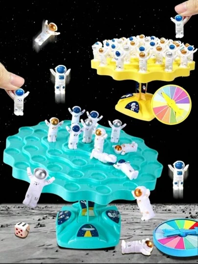 Jogo de Xadrez de Astronautas para 2 Jogadores com Peças de Equilíbrio, Ideal para Partidas Competitivas com Sistema de Pênaltis Aleatórios (Perfeito para Feriados como Halloween, Natal, Diversão com Amigos e Família), Jogo Romântico para Casais