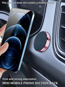 1 pieza Soporte magnético multifuncional mini para celular en el auto para navegación, disponible en rosa dorado/plateado/dorado/negro