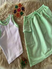 Sofia Set, The Perfect Choice For Those Looking To Combine Fashion In A Single Look! - Mint Blue - View 2