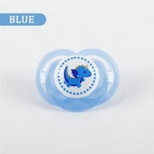 2个/1个卡通动物硅胶奶嘴，可爱印花奶嘴带防尘罩，方便旅行