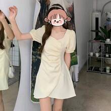 Vestidos Casuales Dama Largos Juveniles Negro Beige - Albaricoque - Ver 5