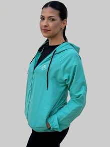 Women's Water Repellent Windbreaker Jacket - Màu xanh Bạc hà - Xem 2