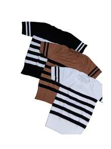 Timeless Striped Blouse Kit - 黑色 - 查看 1