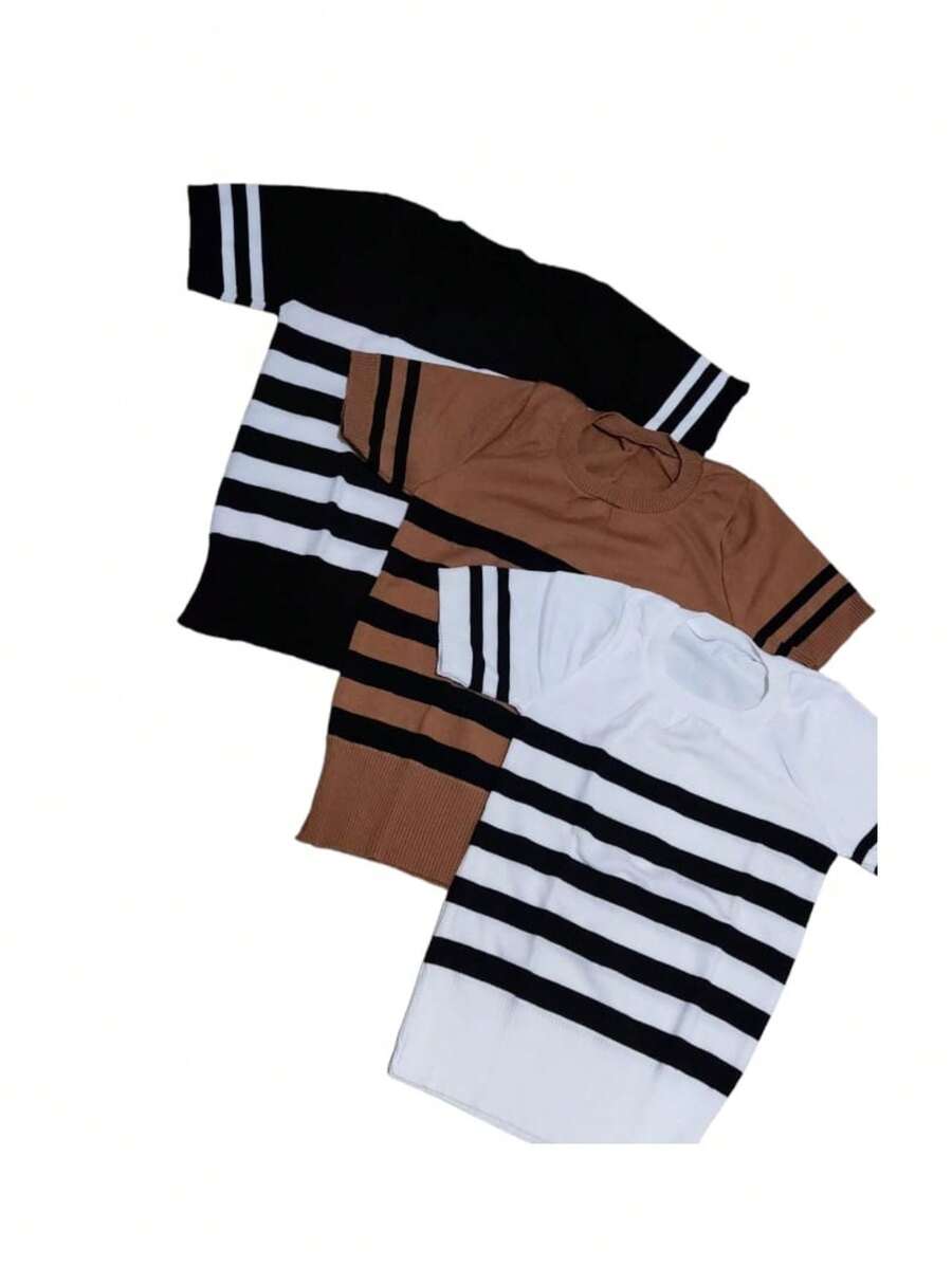 Timeless Striped Blouse Kit - 黑色 - 查看 1