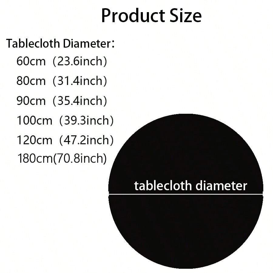 1pc Sequin Tablecloth Black Round Sparkly Elegant Drape Sequin