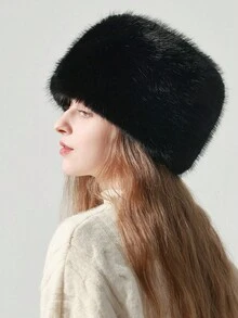 1pc Women's Wool Blend Soft, Thick, Warm Brimless Fisherman Beanie Hat, Suitable For Autumn/Winter Outdoor Activities And Daily Wear