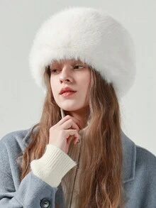 1pc Women's Wool Blend Soft, Thick, Warm Brimless Fisherman Beanie Hat, Suitable For Autumn/Winter Outdoor Activities And Daily Wear