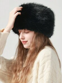 1pc Women's Wool Blend Soft, Thick, Warm Brimless Fisherman Beanie Hat, Suitable For Autumn/Winter Outdoor Activities And Daily Wear