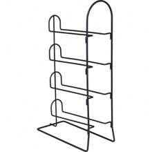 Wine Cellar Stand For 4 Wine Bottles Luxury Wired Steel Countertop Kitchen Table Vertical - 黑色 - 查看 3