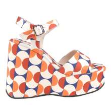 Women's Platform Wedge Sandals Open Toe Ankle Strap High Heel Wedges Heels Pattern Printed Chunky Heeled Sandals Sexy Party Comfort Casual Summer Beach Vacation Shoes - 橘色 - 查看 2