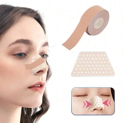 2pcs Reusable Nose Splint And Strap Set, Nose Bridge Straightener Corrector, Nose Clip, Nose Shaper Lifter Clip, Nose Beauty Up Lifting, Facial Beauty Tool For Women