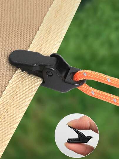 10قطع مشبك تمساح خيمة معلقة للتخييم الخارجي هوك شد قناع مقاوم للرياح مشبك ثابت