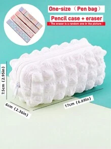 1pc Plain Pencil Bag Back To School, Back To School, School Supplies, Pencil Case, Pencil Pouch, School Bag