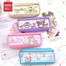 1pc Cute Large Capacity Dual Compartment Zipper Pencil Case Pouch, PU Material For School, Travel And Cosmetic Storage - Multicolor - View 8