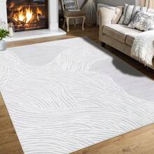 Modern Living Room Home Decor Aesthetics Kitchen Print Area Rug Non Slip Bordered Pet Friendly Indoor Carpet Non Shedding Easy To Clean Mat Throw Rug Low Pile Stain Resistant Floorcover Thin Soft Doormat For Laundry Bedroom Bathroom Bedside Dining Room - 灰色 - 查看 3