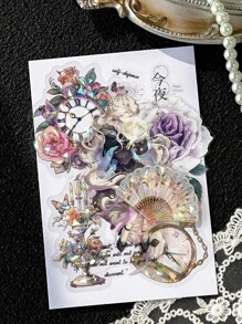 20 件寵物透明貼紙包,帶有虹彩冰晶,非常適合 Diy 剪貼簿、相簿裝飾、筆記型電腦和手機裝飾 - 彩色 - 查看 9