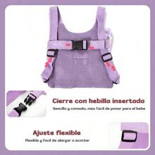 FELIN Arnés de Paseo para Bebés, Bebé Mochila con Cuerda Anti-Perdida, 2 en 1 Arnés Infantil con Mochila y Correas de Muñeca Antipérdida, Adecuado para Niños de 1 a 5 Años, Niños Y Niñas - Púrpura malva - Ver 3