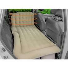 Colchón inflable para SUV, colchón inflable para SUV de 68,9* 51,2 pulgadas, colchón inflable para SUV, cama para acampar que puede soportar 650 libras y con bomba de aire eléctrica, cama de colchón inflable para SUV para camping en coche y viajes por carretera - Beis - Ver 2