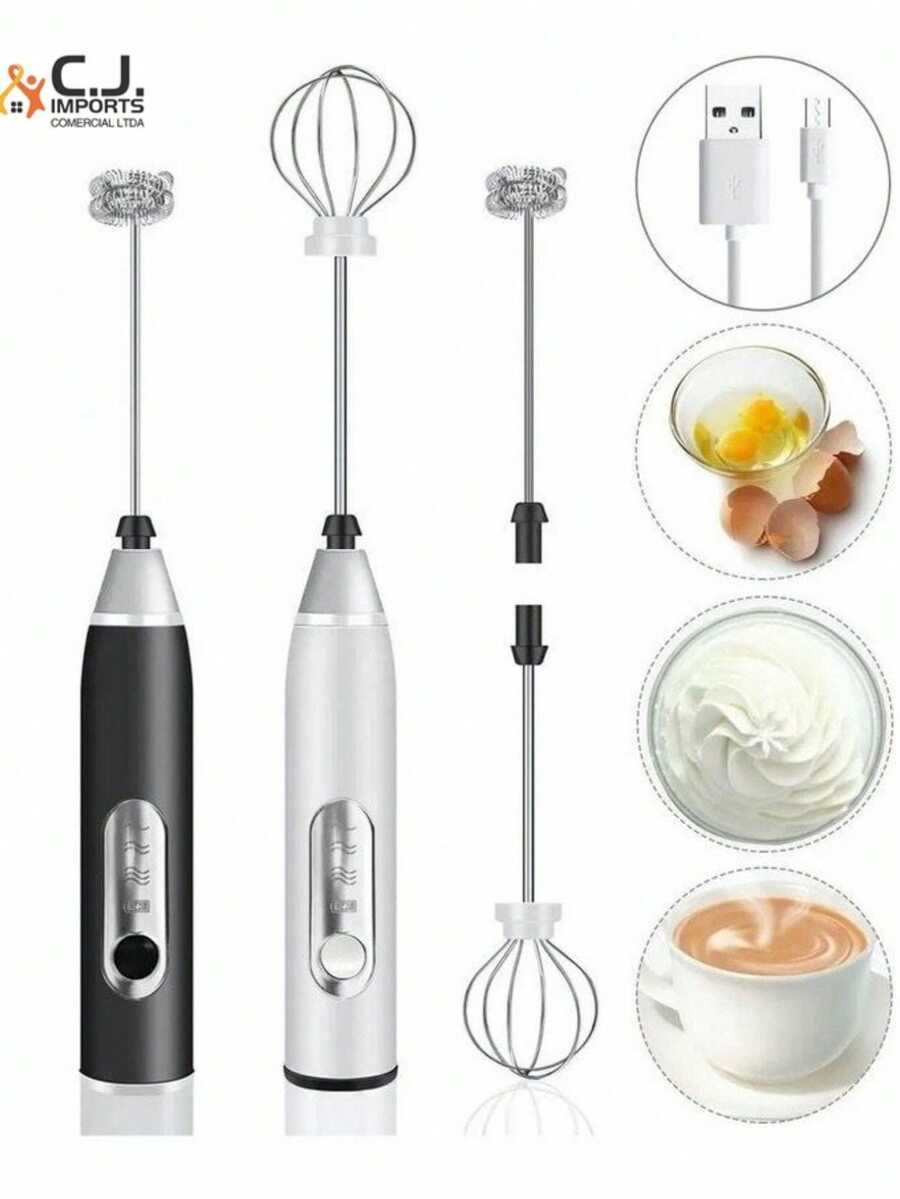 Electric Blender Mixer Whisk For Drinks Milk Coffee Egg Whites 2 IN 1 - Nhiều màu - Xem 1