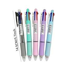 5pcs/Lot 0.5mm Multicolor Ballpoint Pen 5 In 1 Multifunction Pen With 4 Colors Pen Refill And 1 Pencil Lead Colors Ink Pens - Sets - View 5