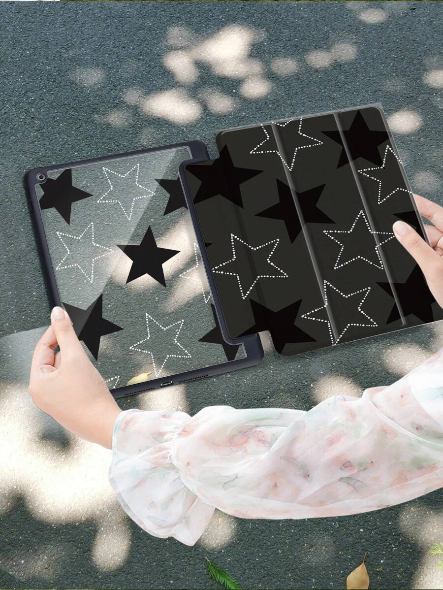 Star Case Compatible With IPad 10.2 Inch 2021/2020 IPad 9th/8th Generation, Tab Cover,With Pen Holder,Supports Automatic Sleep/Wake Lid