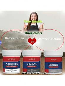 Vật liệu sửa chữa xi măng, chống thấm nước, chống nứt, chịu nhiệt độ cao, dùng để sửa chữa tường/sàn trong trang trí nhà cửa - 338g - Xem 2